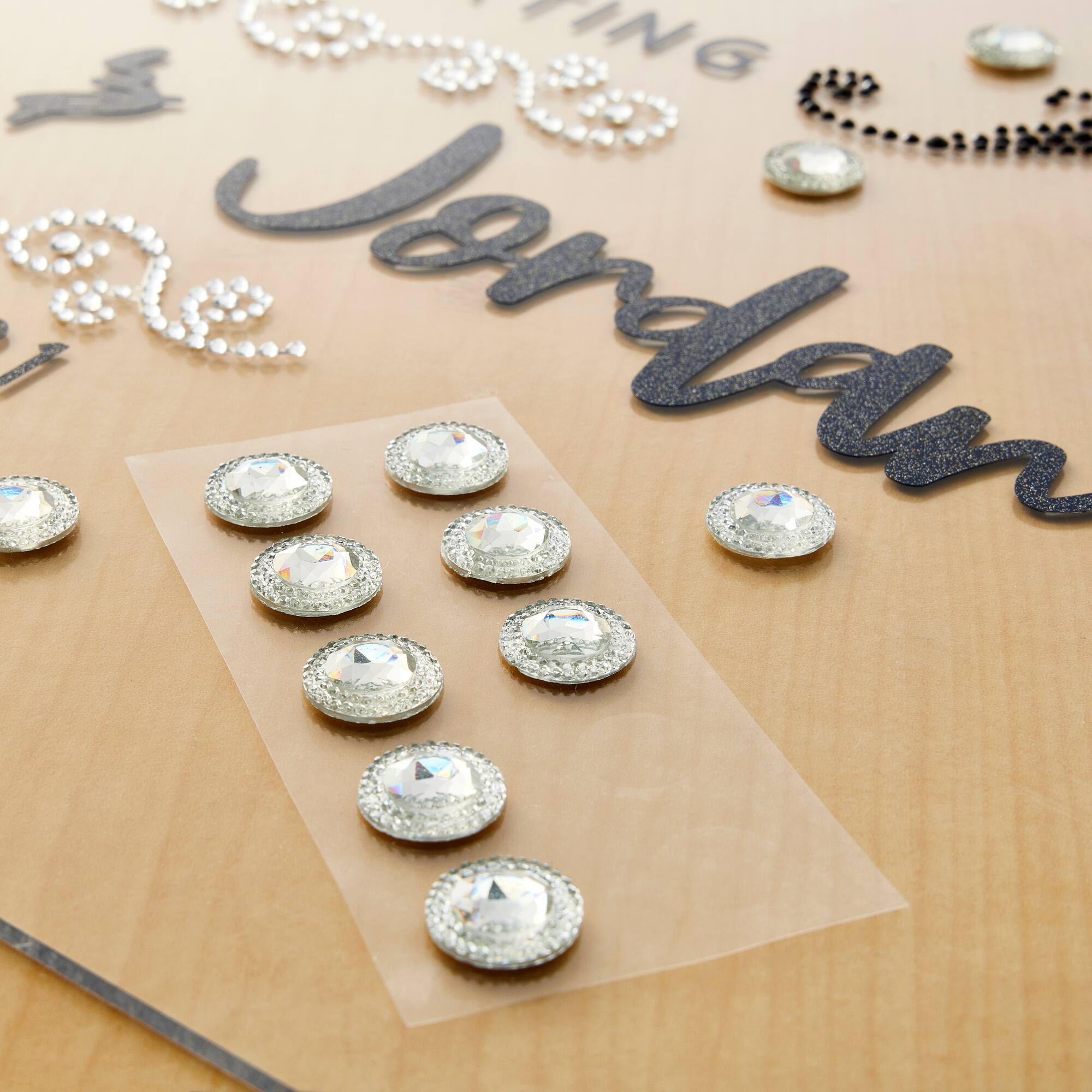 12 Packs: 20 ct. (240 total) 16mm Clear Rhinestone Stickers by Recollections™